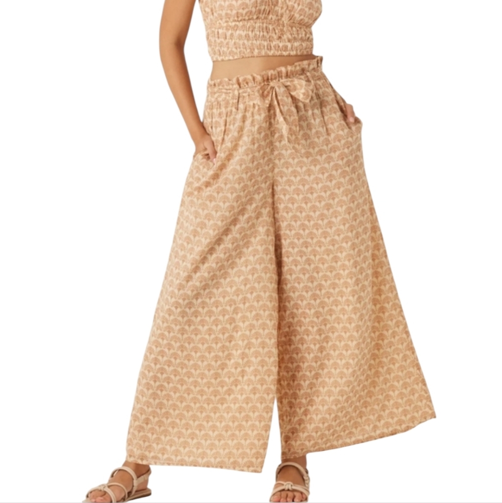 Bila 77 M Hancock Pants Wide Leg Bohemian Cotton Vacation Vibes Coastal Hippie